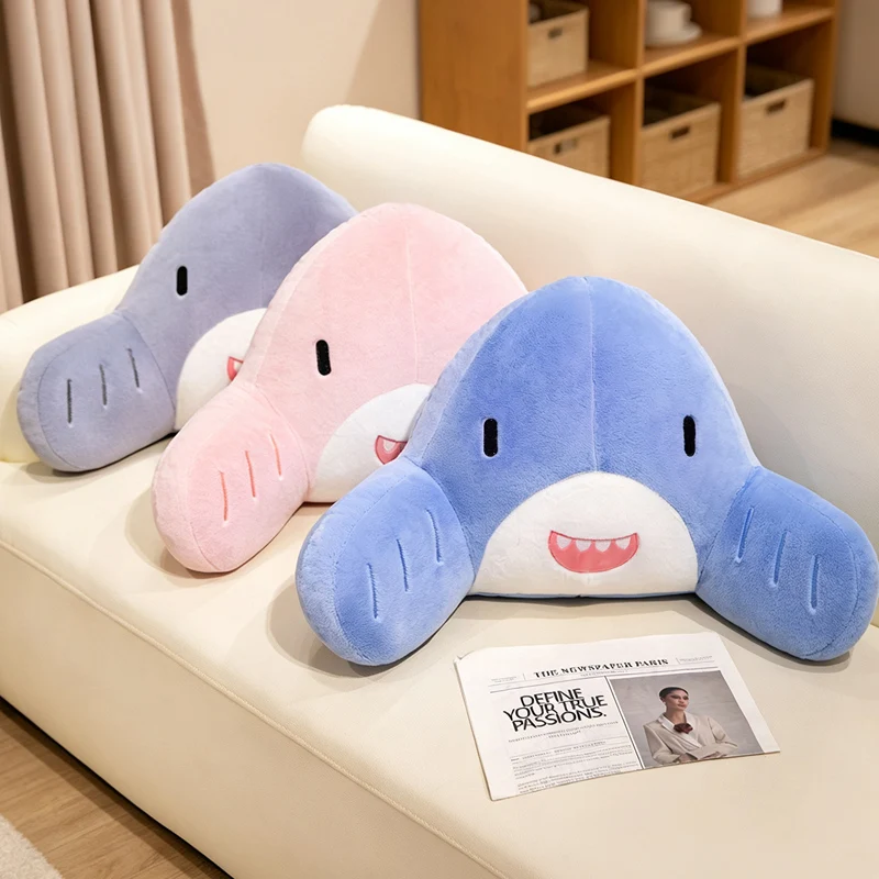 Shark Pillow Adorable Ocean Animal Shark Soft Sofa Cushion For Waist Lumbar Protection Pillow Seat Companion Home Decor