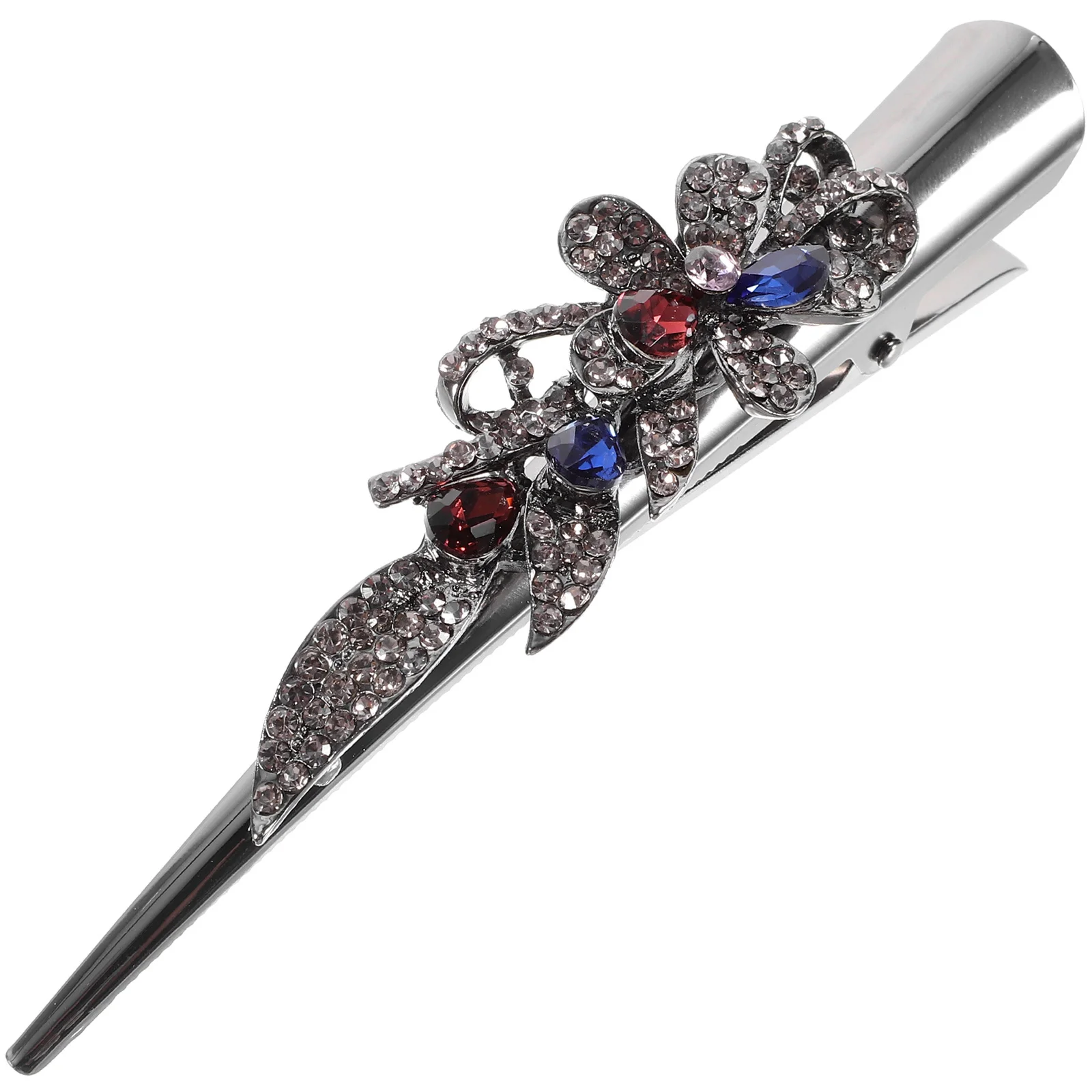 

Creative Delicate Hair Clip Rhinestone Decor Large Size Metal Accessory for Women Girls Elegant Look Party Banquet