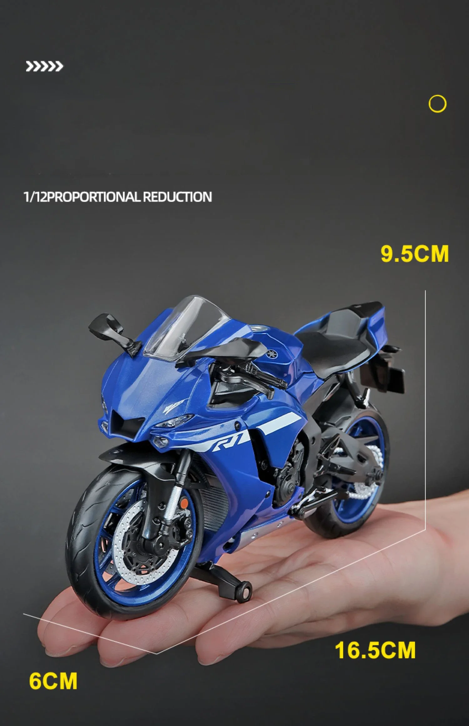 1/12 1/18 Yamaha YZF-R1M Motorcycle Model Toy Alloy Diecast