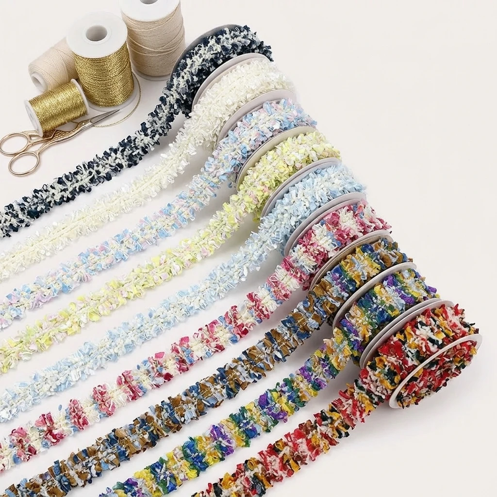 5/10/20M 15mm Gurtband Spitzenbesatz Tanzkleid Bühnenbekleidung Dekor Bunte Verzierungen Spitzen Nähmaterialien Gewebte Handwerksmaterialien