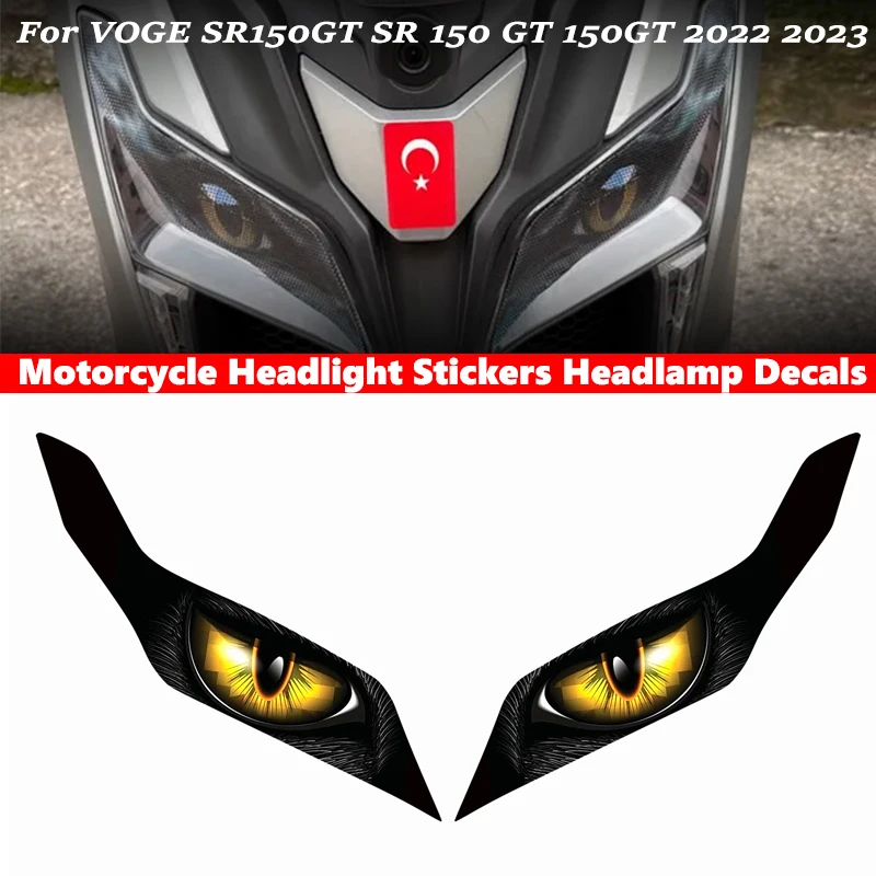 

For Voge SR150GT SR 150 GT 150GT 2022 2023 Motorcycle Headlight Stickers Protection Motorbike Headlamp Guard Decals Accessories