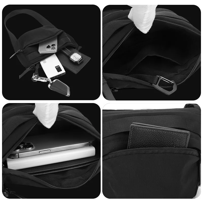 The New Men's Crossbody Bag Is Simple, Fashionable and Versatile. It Is A Multi-functional Waterproof Large-capacity Chest Bag
