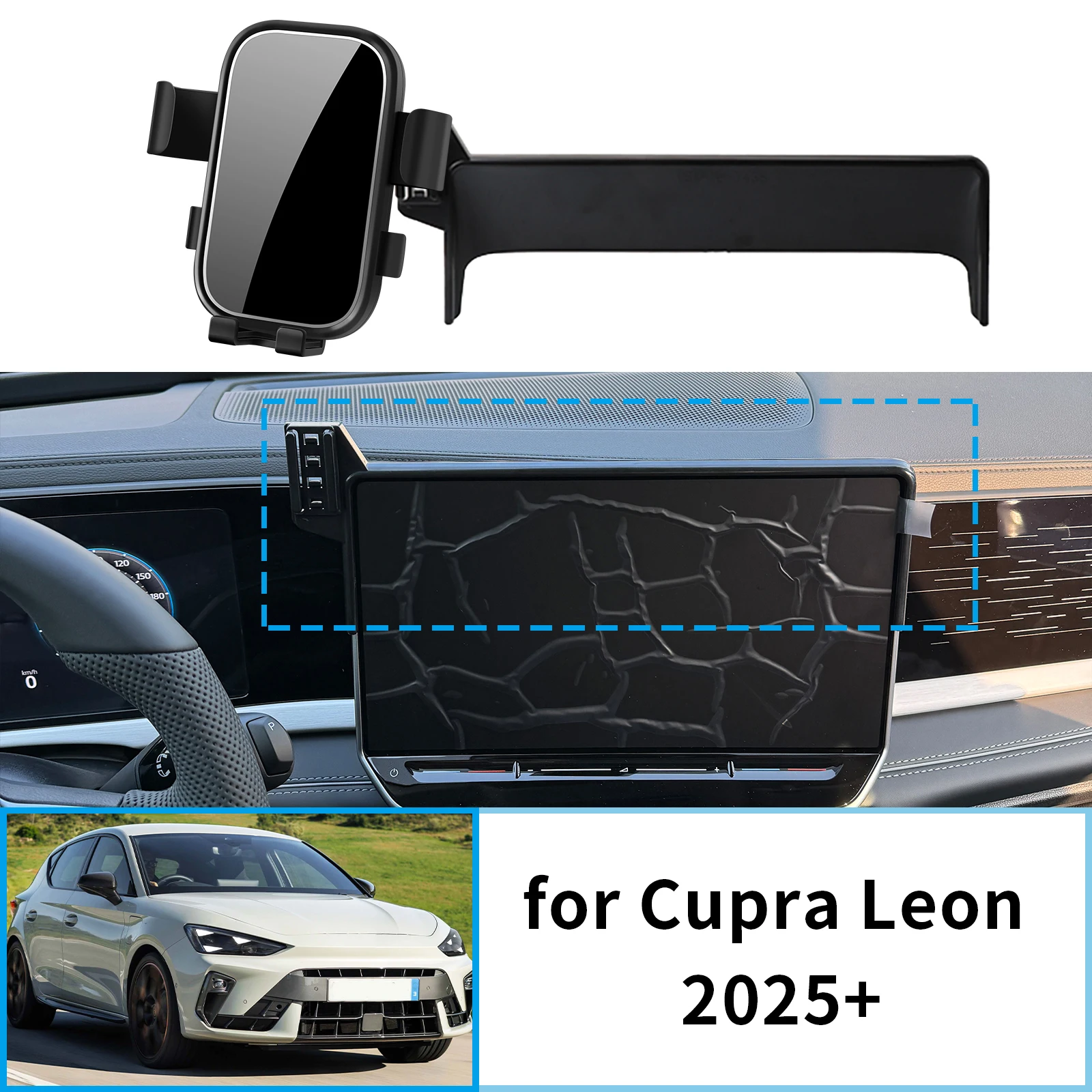 

Автомобильный держатель для мобильного телефона, подходит для Cupra Leon 2025 2026, 12,9 дюйма, 5F, аксессуары для подтяжки лица, GPS-кронштейн, навигационная подставка, авто