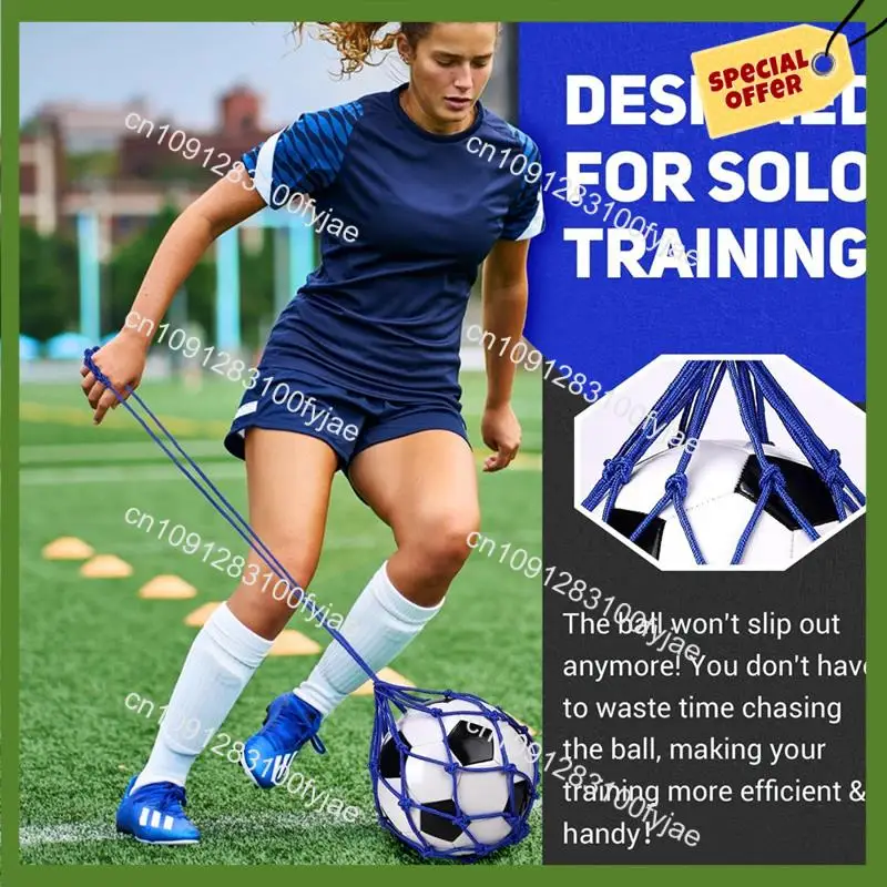 August 2PCS Football Kick Trainer, Soccer Return Trainer Net , Football Kick Throw Solo Practice Training Aid