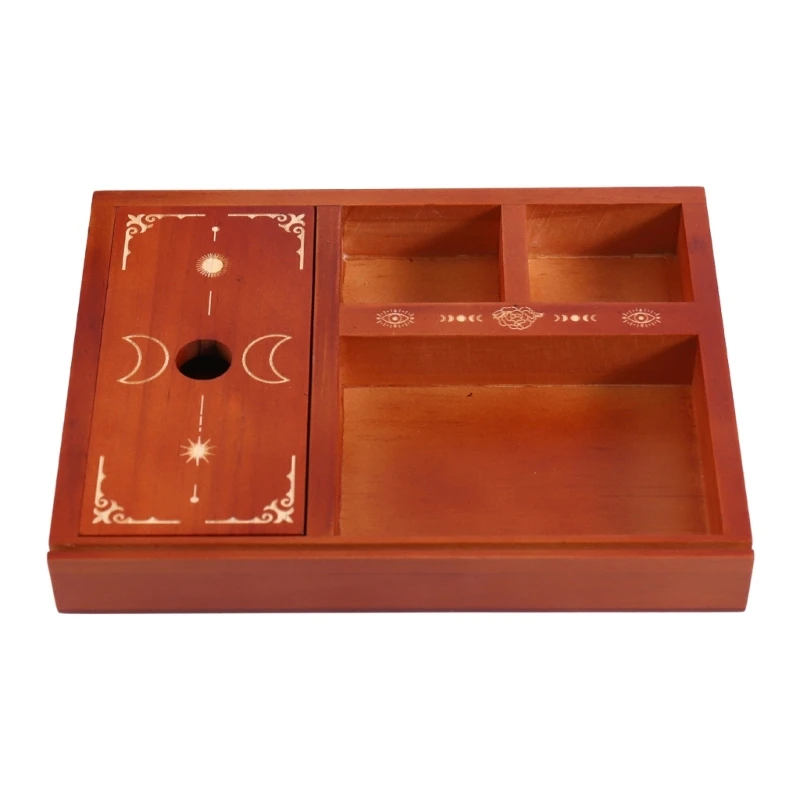 

Decorative Tarot Card Holder Spacious Crystal and Rune Storage Box for Home Decoration Jewelry Tray