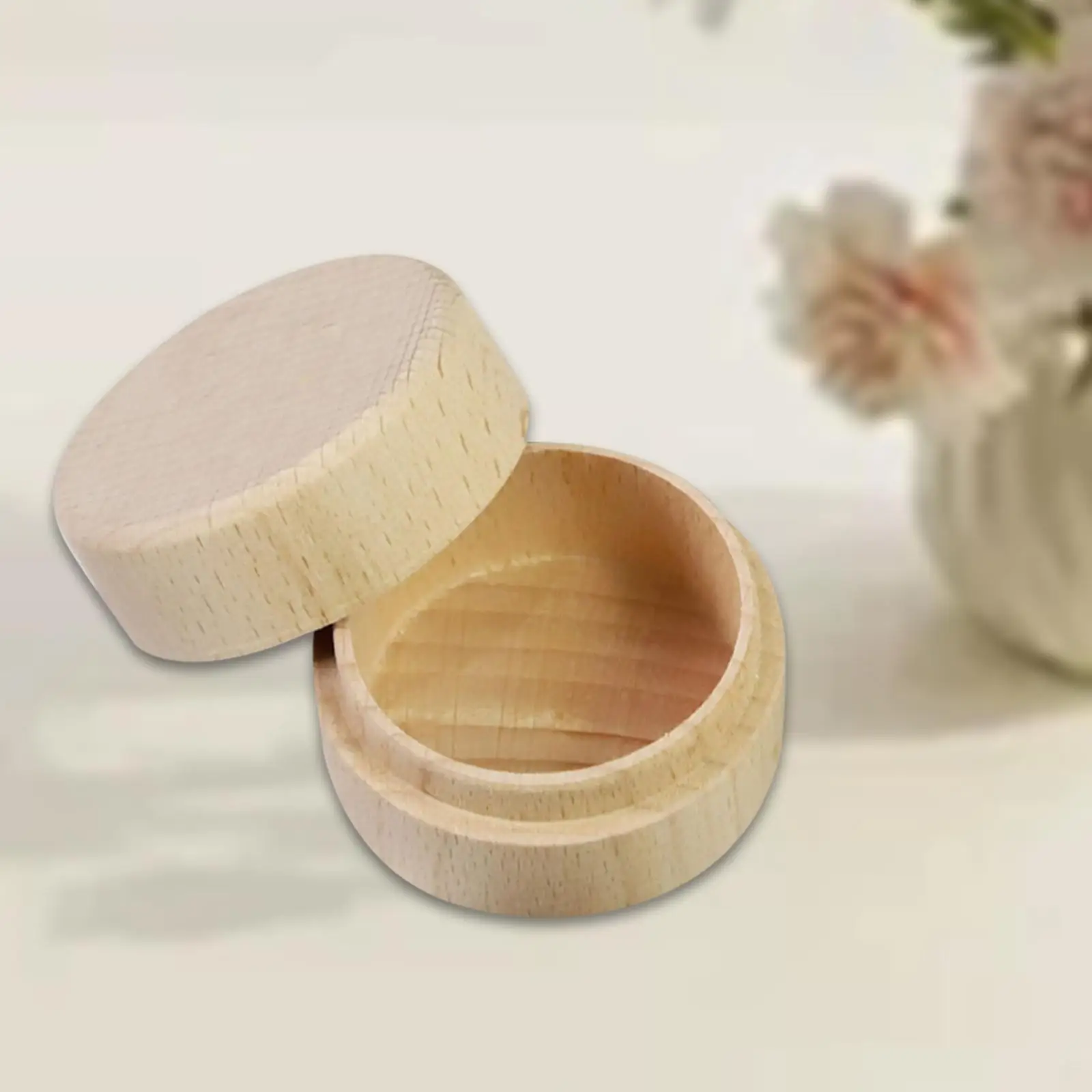 

Мини-круглая деревянная коробка, коробка для зубной феи, деревянный держатель для зубов для детского душа для мальчика