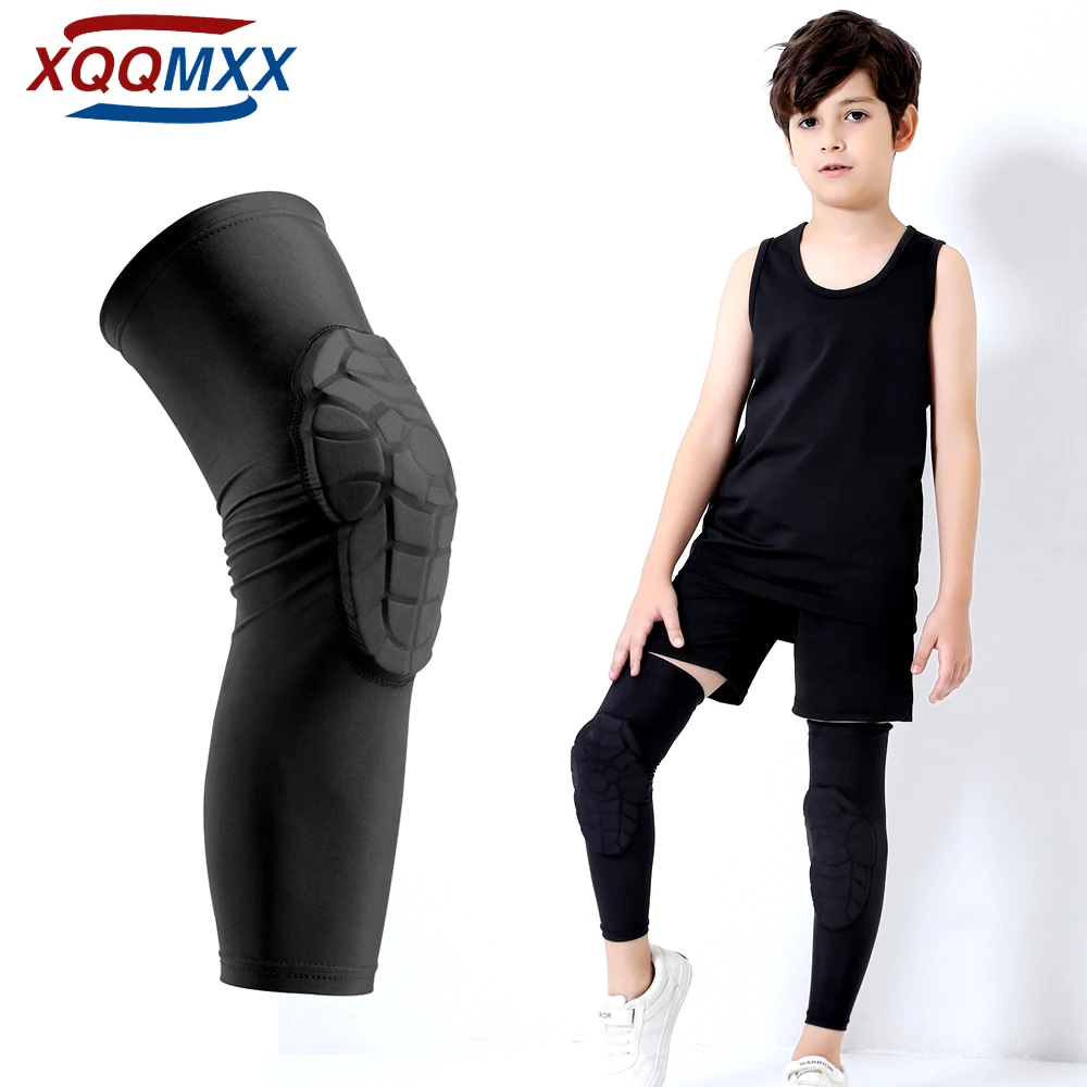 

Kids/Youth 3-12 Years Sports honeycomb Compression Knee Pads Guards Protective Gear for Basketball, Football, Volleyball,Cycling