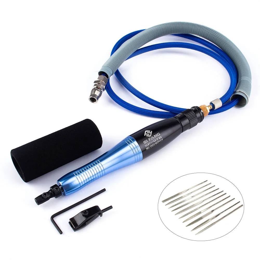 SI FANG SF-07B Pneumatic Air Pencil Die Grinder Metal Lapping Filing Chuck for Grinding Cutting Carving Rust Removal Air Tool