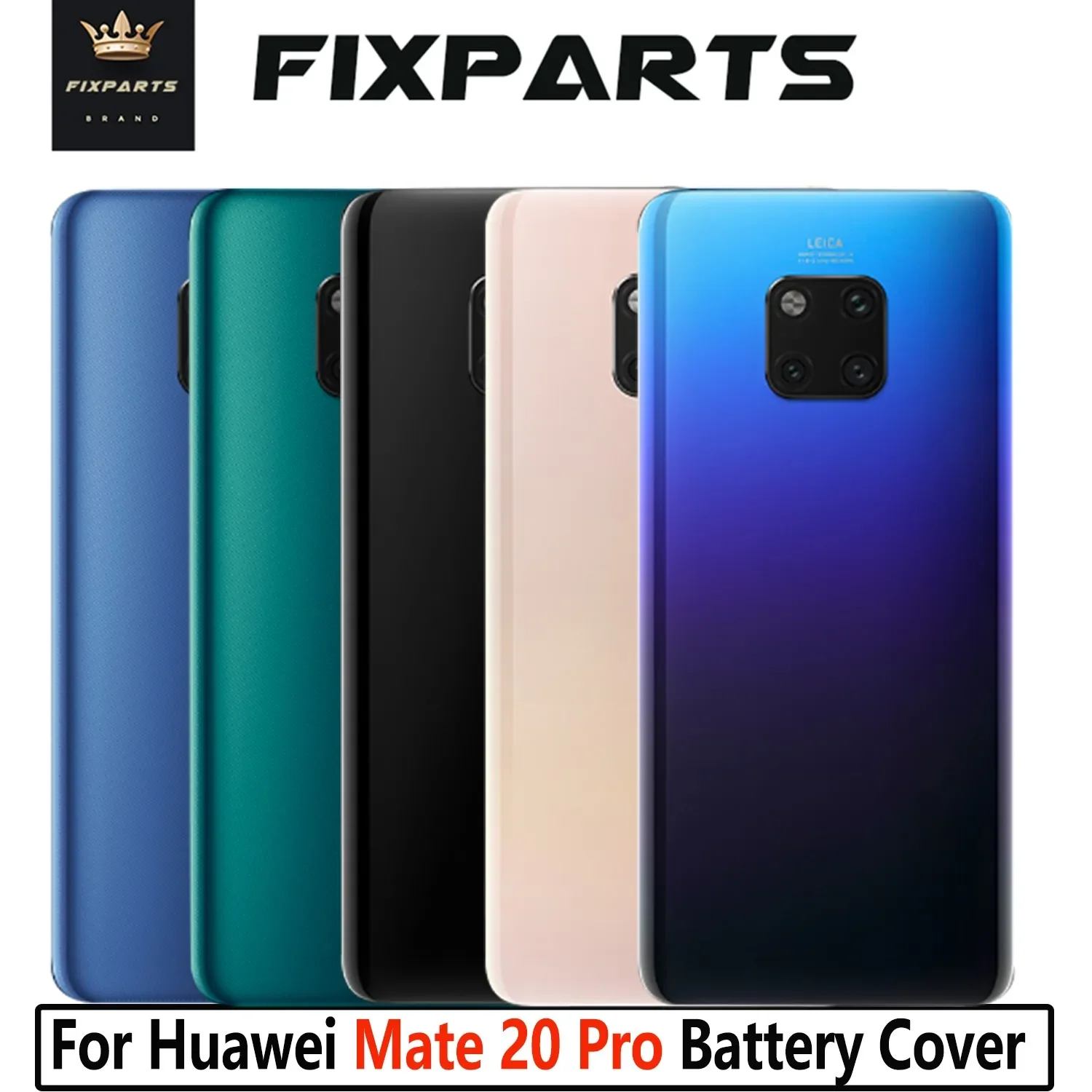 New For Huawei Mate 20 Pro Battery Cover Glass Rear Housing Door Panel Replacement Parts LYA-L09 LYA-L29 Back Cover With Lens