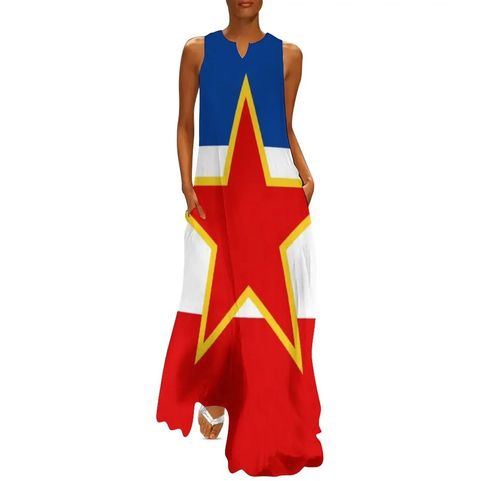 

Flag of Yugoslavia 1946-1992 Long Dress Women's summer suit cute dress dress summer