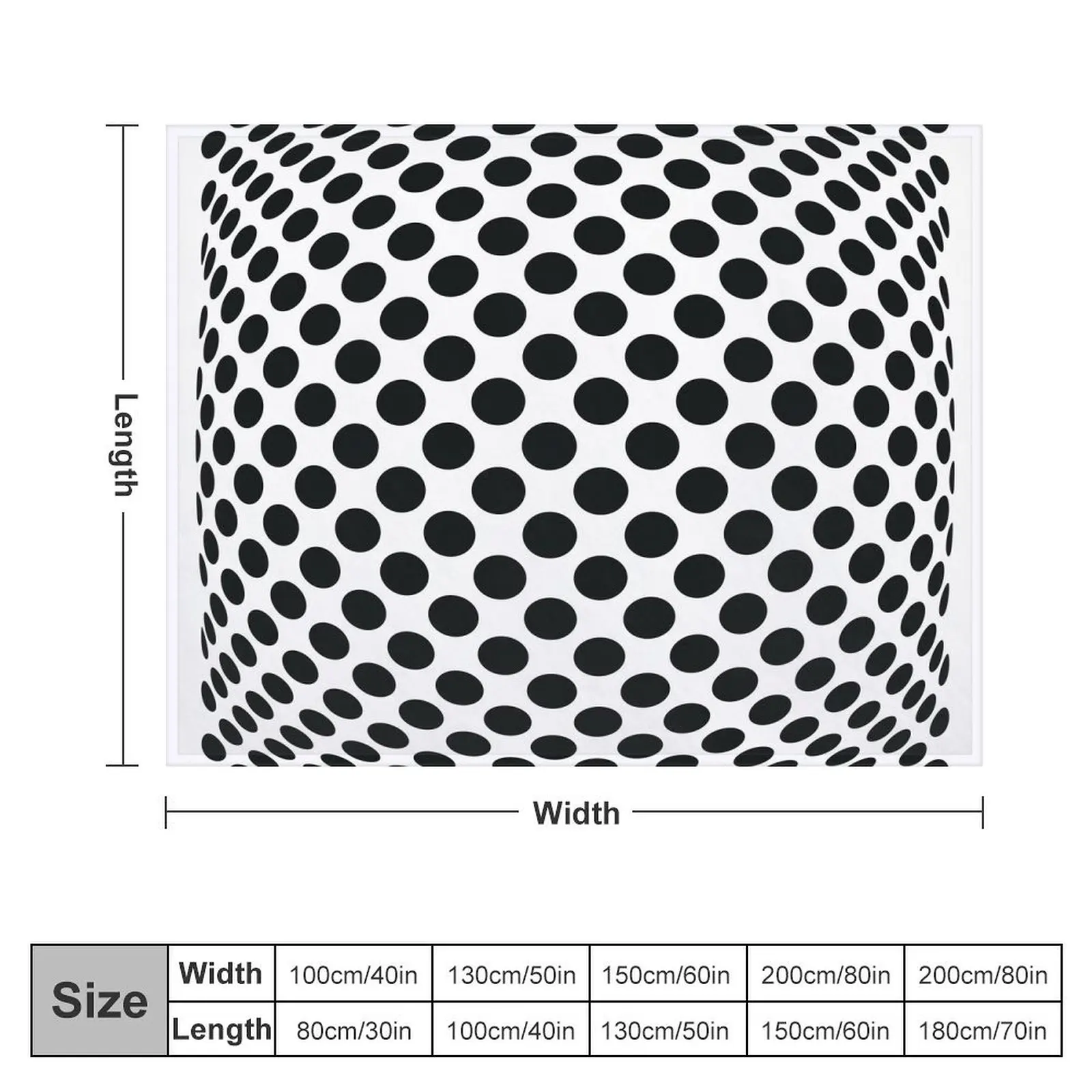 Polka Dot Op Art - Mad Men Style Throw Blanket sofa bed Fashion Sofas Personalized Gift Flannels Blankets