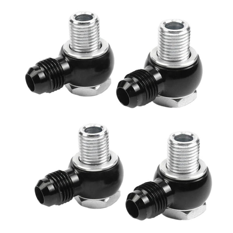 4X For 6AN X 1/4 NPSM GM Turbo 350 400 700R4 4L60E Transmission Oil Cooler 90 Degree Banjo Fittings