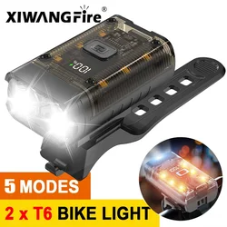 T6 LED Bike Front Light Bicycle Headlight Rechargeable Bright MTB Road Bike Head Lamp LED Cycling Flashlight for Night Riding