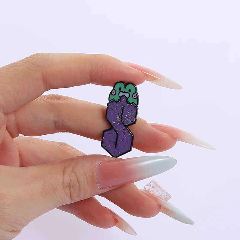 بارد S الضفدع الصلب المينا دبابيس مضحك الكرتون الحيوان بروش معدني ظهره اكسسوارات شارة التلبيب الأزياء والمجوهرات هدية للأصدقاء