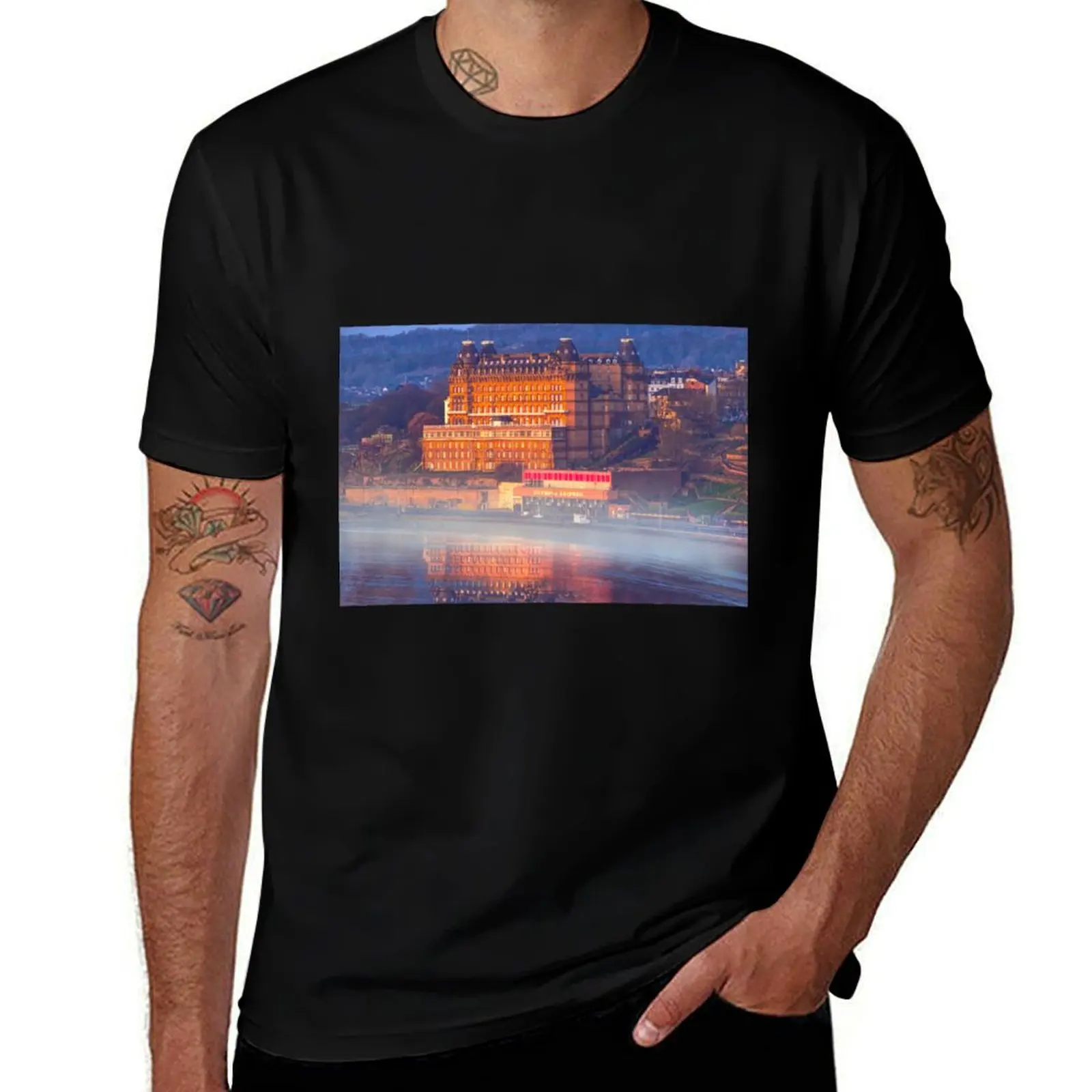 Scarborough Grand Hotel Morning Mist T-Shirt Summer Festival T-Shirt