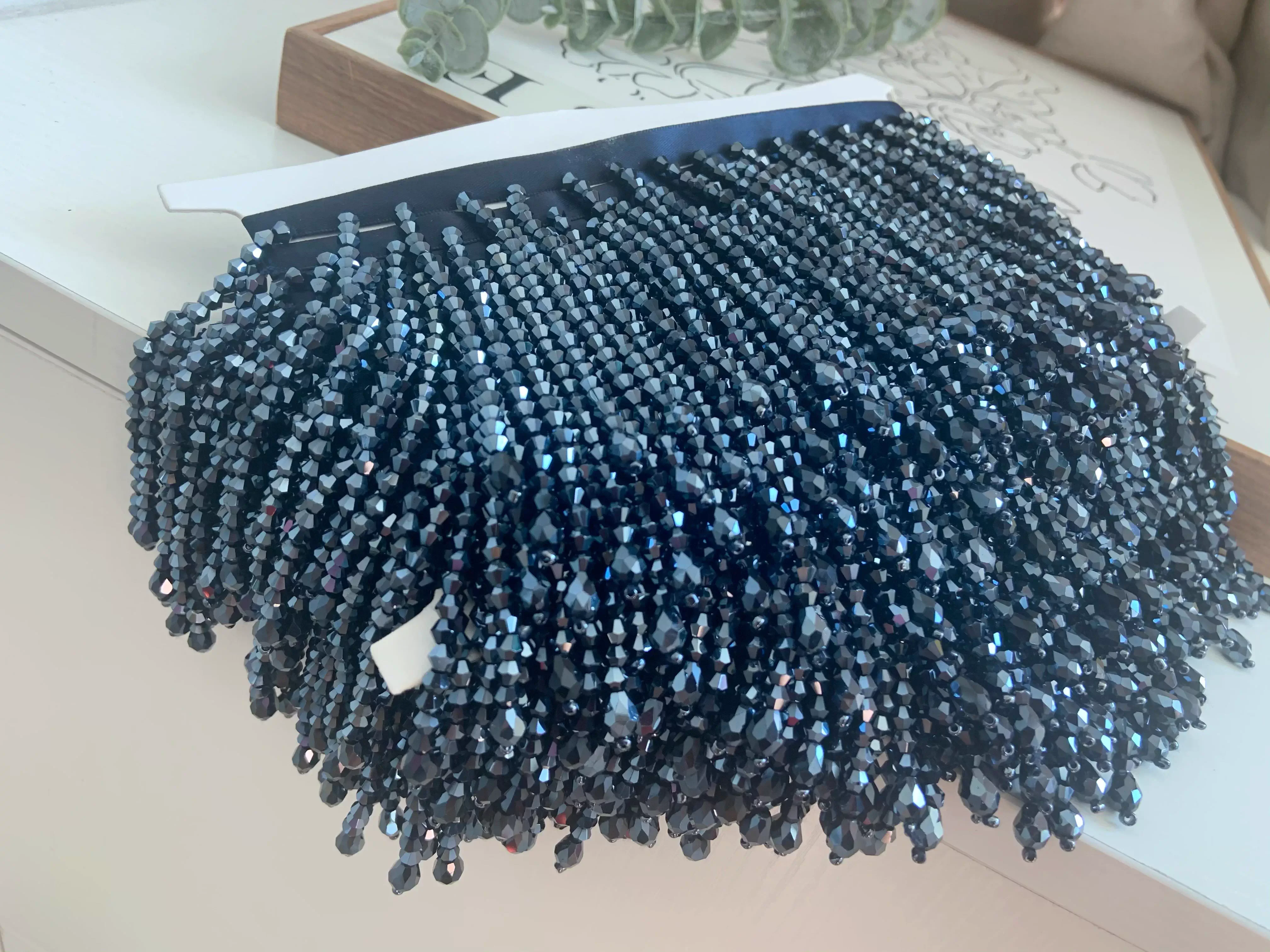 

1 ярд DIY свадебное платье кружевная лента с кисточками одежда воротник плечи шаль декоративная кружевная отделка стеклянная хрустальная кисточка аксессуар