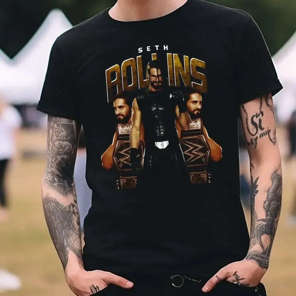 Seth Rollins Wrestling T-Shirt Black  WWE