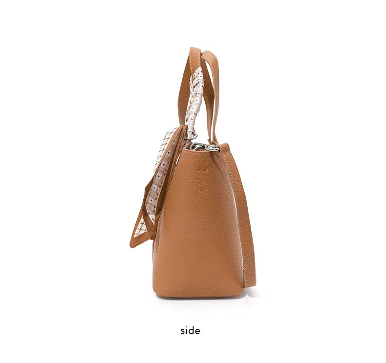 Aidrani Echtleder-Beuteltasche für Damen, Handtasche im Korbstil aus Rindsleder mit Litschi-Muster, vielseitige Umhängetasche für den Arbeitsweg – Detail 11