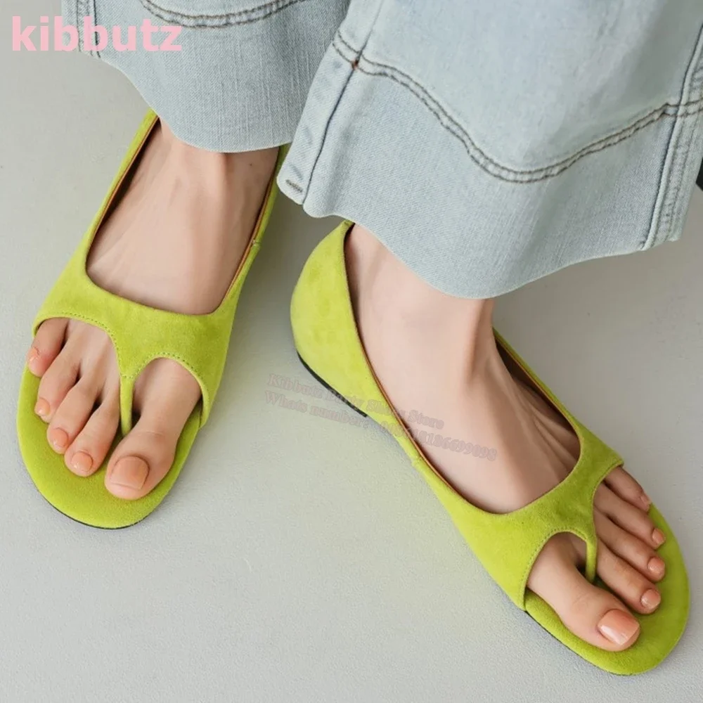 

Suede Clip Round Toe Pumps Sandal Solid Color Slip-On Flat With Fashion Novelty Sexy Party Dress Concise Elegant Women Shoes New