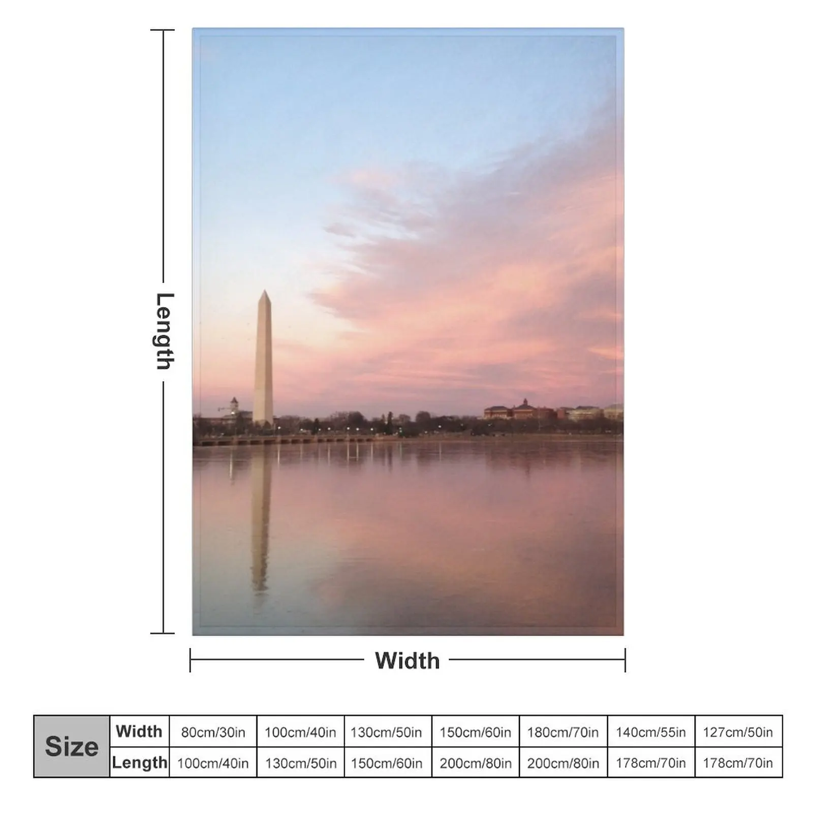 Washington Monument Throw Blanket Decoratives Thin Beautifuls Hairy Blankets