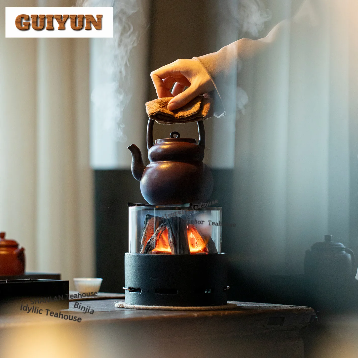 Japanese Style Ceramic Class Tea Warmer Holder Alcohol Burner Stove Household Kettle Stand Baked Milk Jar Carbon Furnace Cafes