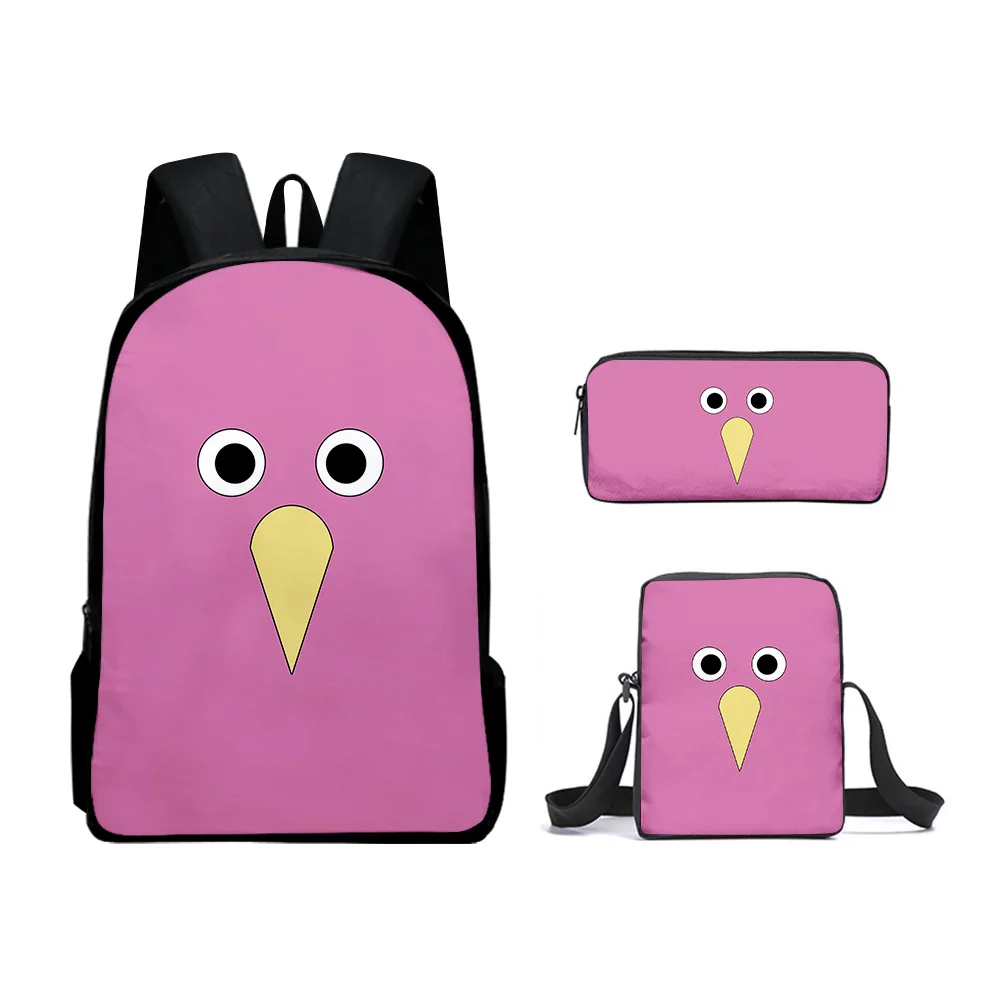 Trendy Popular Garten of Banban 3D Printed 3pcs/Set School Bags Laptop Daypack Backpack Inclined shoulder bag Pencil Case