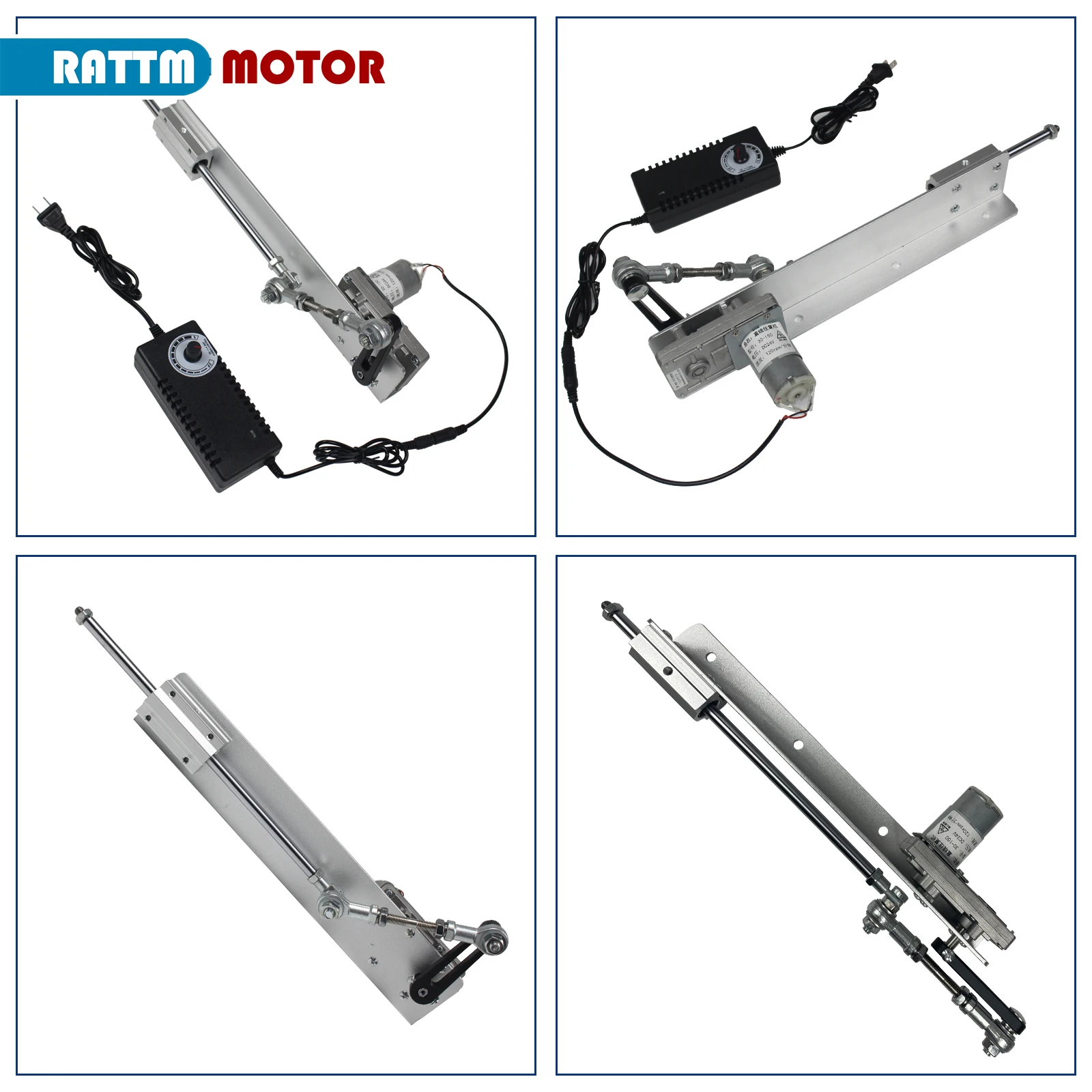 DC 24V Reciprocating Motor Linear Actuator Stroke Adjustable Telescopic Rocker Arm Mechanism Gear Motor Speed Regulation Adapter
