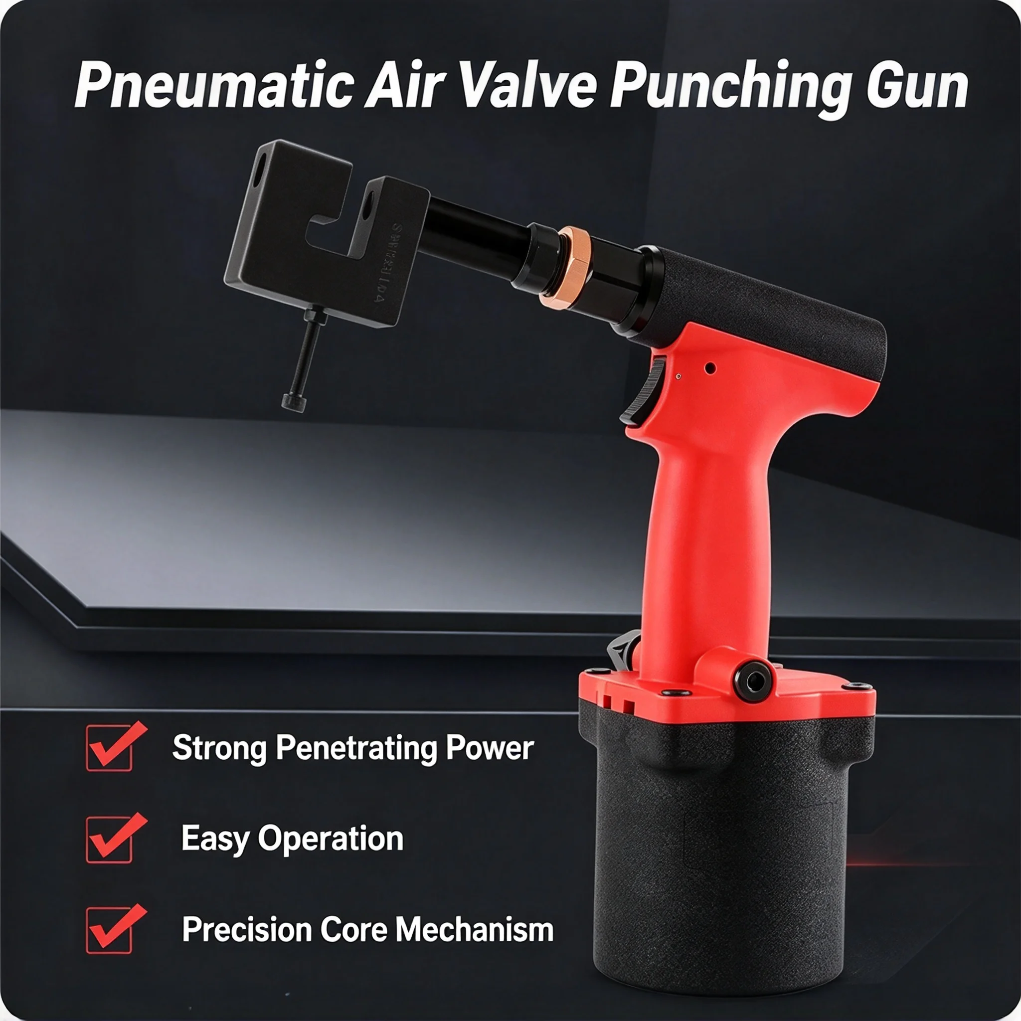 Air Powered Metal Hole Puncher Pneumatic Punch Tool for Iron Sheet Aluminum Profile Stainless Steel Wind Damper Corner Brace