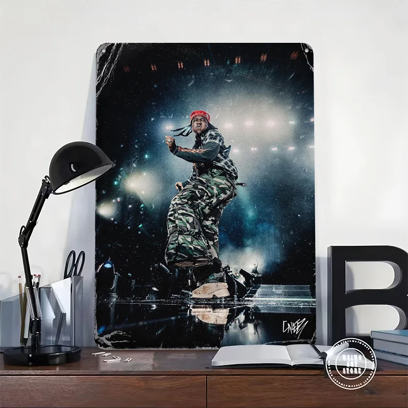 Don Toliver Performing Live on Stage Metal Poster Perfect Gift for Fans Lovers Personalized Wall Art Metal Sign for Funny Signs
