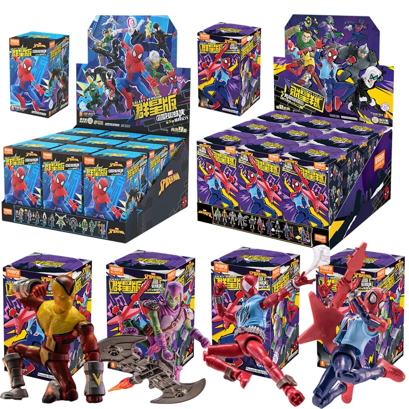 ブロックーズ マーベルヒーロー ビルディングブロックマン マニースターズエディション 第5弾 スパイダーウェブ時代 スパイダーマン グウェン 組み立てモデル ブラインドボックス おもちゃ ギフト