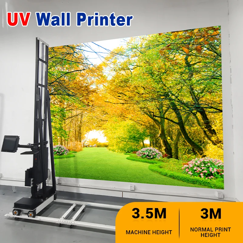 

Digital Eco Friendly Inkjet Printer With Wheel Background Glass 3D Portable Mini Vertical Wall Printing Machine