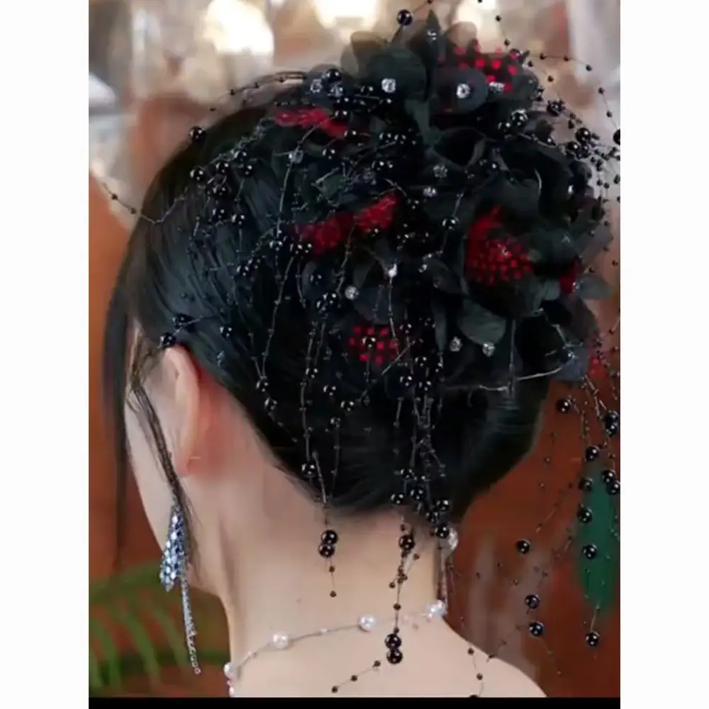 Französisch Stil Blume Quasten Haarnadeln Haar Clip für Frauen Dame Haar Styling Werkzeuge Haar Klaue Weibliche Neue Kopfbedeckungen Zubehör – Detail 8