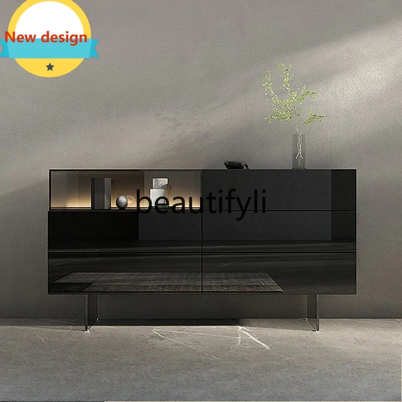 

LL A139 Italian Style Light Luxury Solid Wood Entryway Drawer Cabinet Modern Living Room Wall-Mounted Floating Sideboard Storage