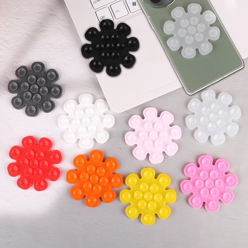 Suporte para telefone de silicone com almofada fixa; Design exclusivo de girassol com ventosa potente.