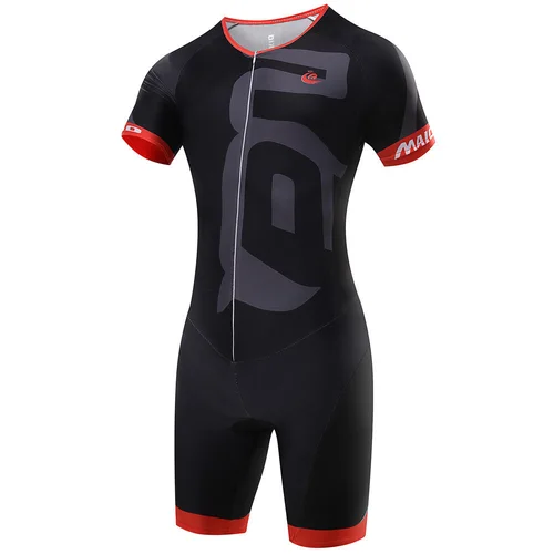 2024 negro cremallera Ciclismo para hombre Skinsuit triatlón Speedsuit Trisuit manga corta Speedsuit Maillot Ciclismo ropa para correr