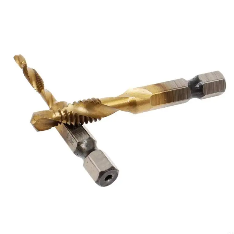 T8UC 4341 Plated Long Shank Tap Set (6pcs) High Speed Steel Drill BitsM3x0.5 M4x0.7 M5x0.8 M6x1 M8x1.25 M10x1.5