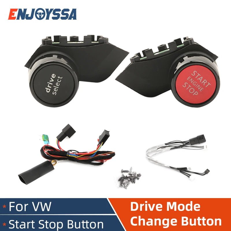 R8 Engine Start Button Drive Select Switch Steering Wheel Smart Key One Button Start Button For VW Golf 7 6 B8 Tiguan Retrofit