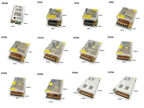 Imagen 2 del producto Adaptador de fuente de alimentación de tiras LED AC-DC 100-240V a 5V 12V 24V 36V 1A 2A 3A 5A 10A 20A 30A fuente de alimentación conmutada de transformador SMPS