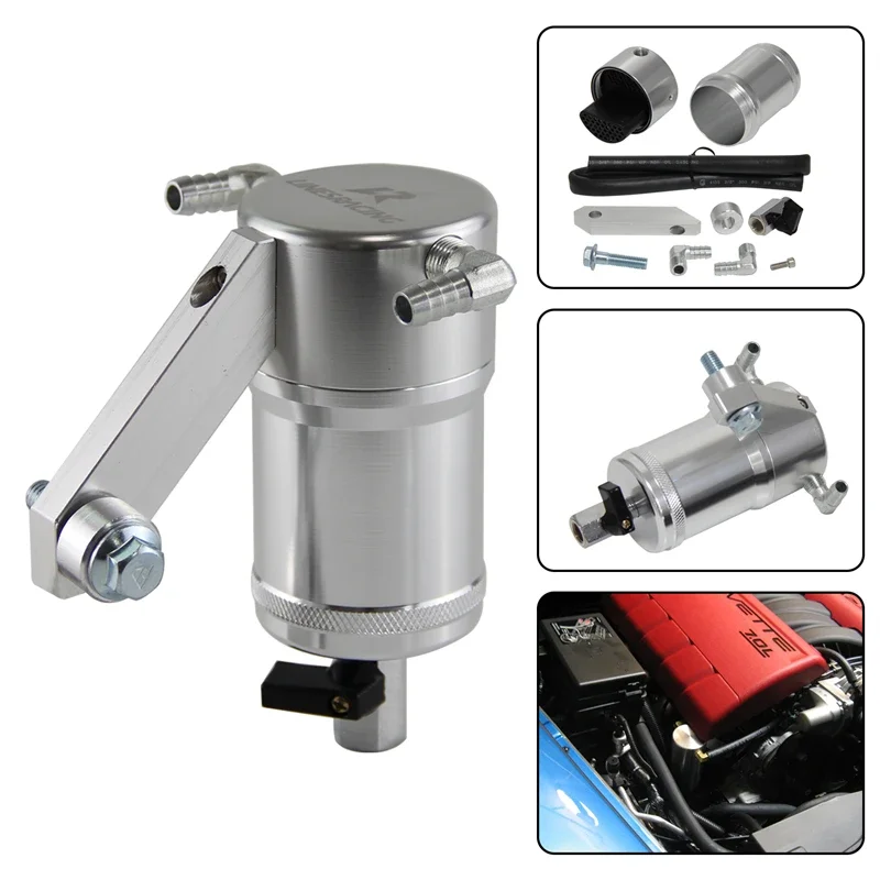 Oil Catch Can Tank Billet Aluminum Fit For Chevrolet Chevy Corvette LS2 LS3 LS7 Z06 2005-2012