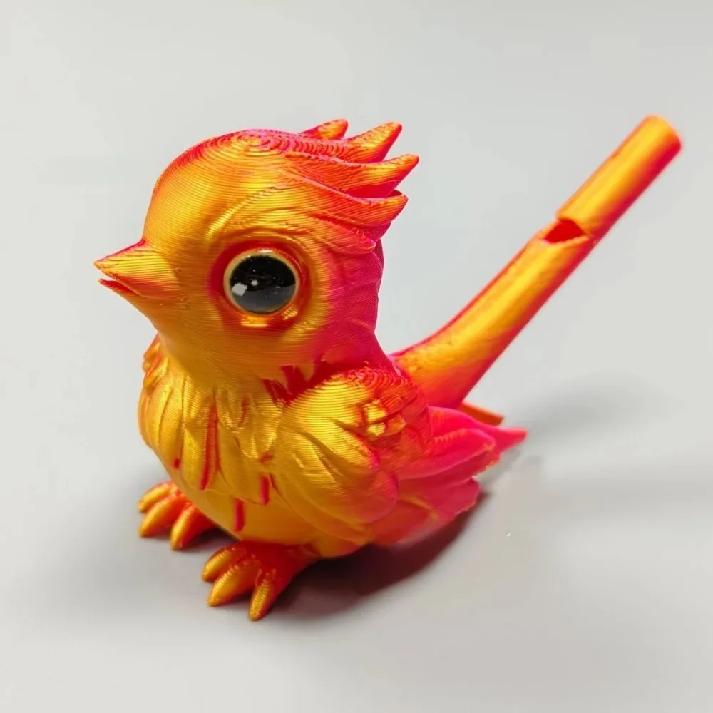 

Portable 3D Printed Bird Whistle Gradient Water Injection Instrument Whistle Bird Flute Gifts For Home Desktop Ornament