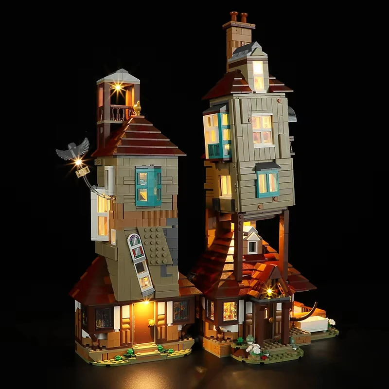 مجموعة إضاءة LED DIY لـ LEGO 76437 The Burrow مجموعة مكعبات البناء (إضاءة LED فقط، بدون نموذج كتل)