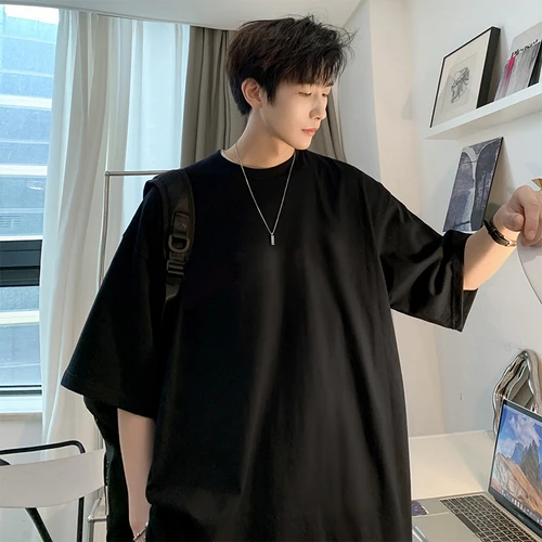 Imagen 2 del producto Camisetas blancas súper suaves de verano para hombre, camiseta de manga corta de algodón en blanco, ropa de calle, camiseta informal básica, camisetas S-XXXXXL Plus