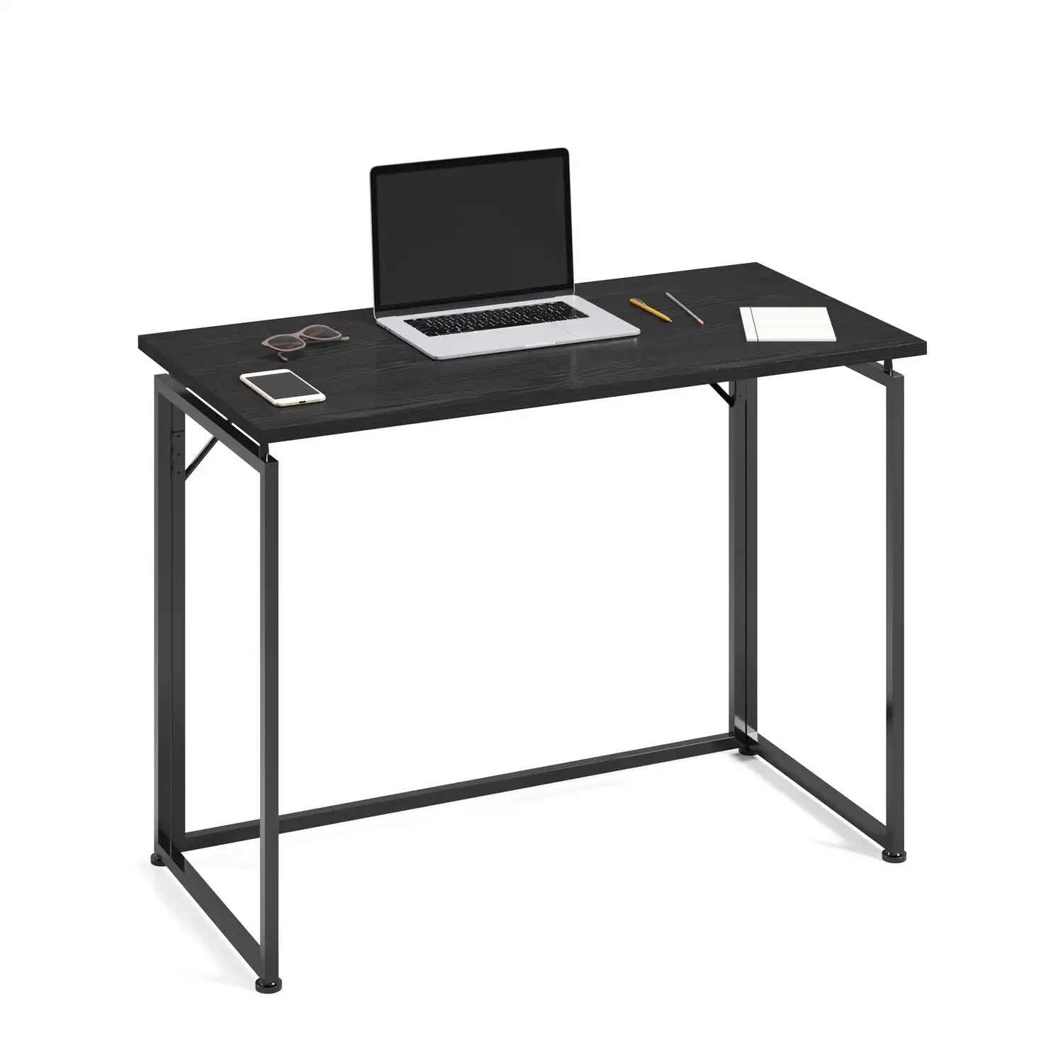 40" W Space Saving Folding Computer Desk Office Study Writing Table, Black