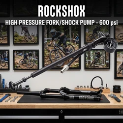ROCKSHOX-High Pressure Fork and Shock Pump, 600 PSI, Ideal for Boxxer and Rear Shock Service, TL-PUMP-HP6-A1