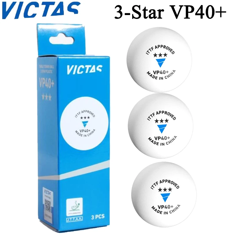 

VICTAS 3-Star VP 40+ Table Tennis Balls ABS Material Seamed Durable Professional Ping Pong Balls for Competition Training