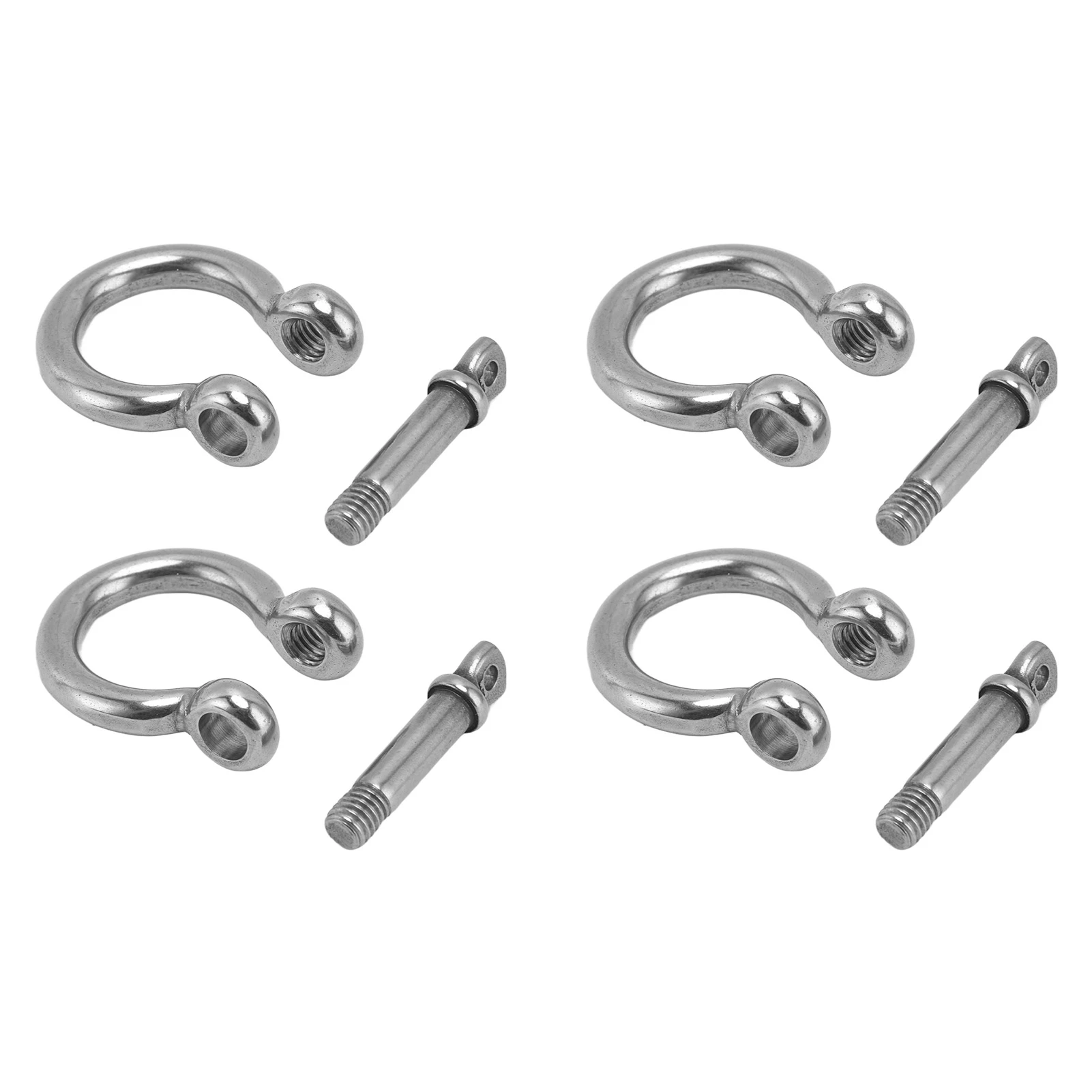 Imagen 3: 4 Piezas de Grapas de Acero Inoxidable 304 con Anillo en D y Forma de Arco para Anclaje y Sujeción de Carga, Repuesto