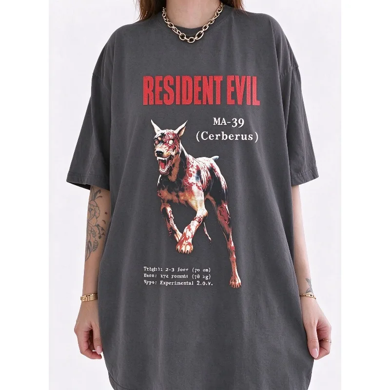 Resident Evil - Hellhound Zombie Dog T-shirt, Horror Game T-shirt, Unisex T-shirt Suitable for All Seasons