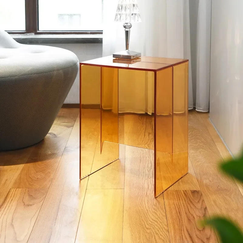 Customizable Nordic Acrylic Sofa Side Table Living Room Home Minimalist Mini Coffee Table Ins