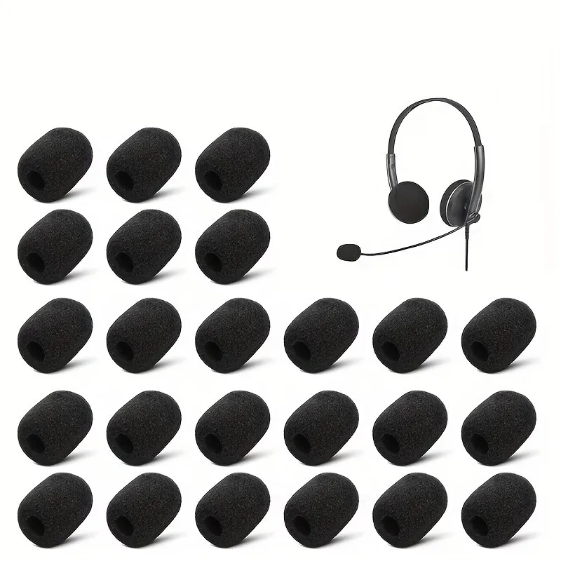 Mini Mic Pop Filters 73 pcs, Compact Universal Size, Dust Protection Cover, for Headset Microphone, Multipurpose