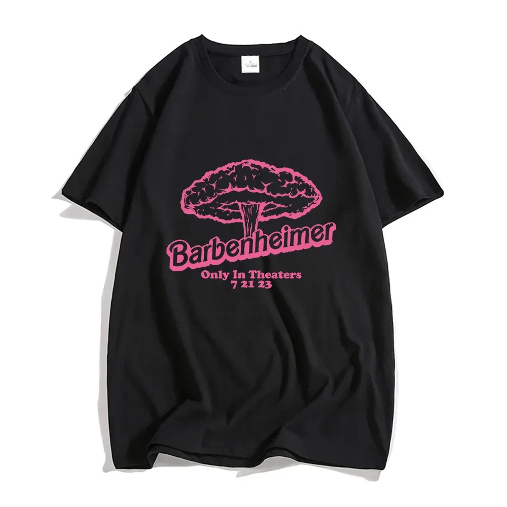 Barbenheimer Tshirt 100% Cotton T-shirts Funny Creative Graphic T Shirts Male/female Street Prevalent Clothes Summer Loose Tees